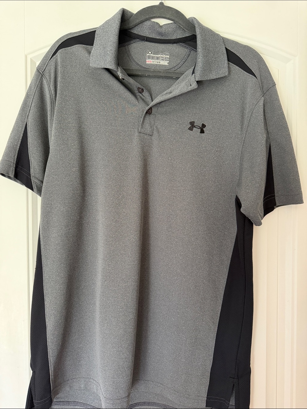 Under Armour Gray and Black Short-Sleeve Performance Polo